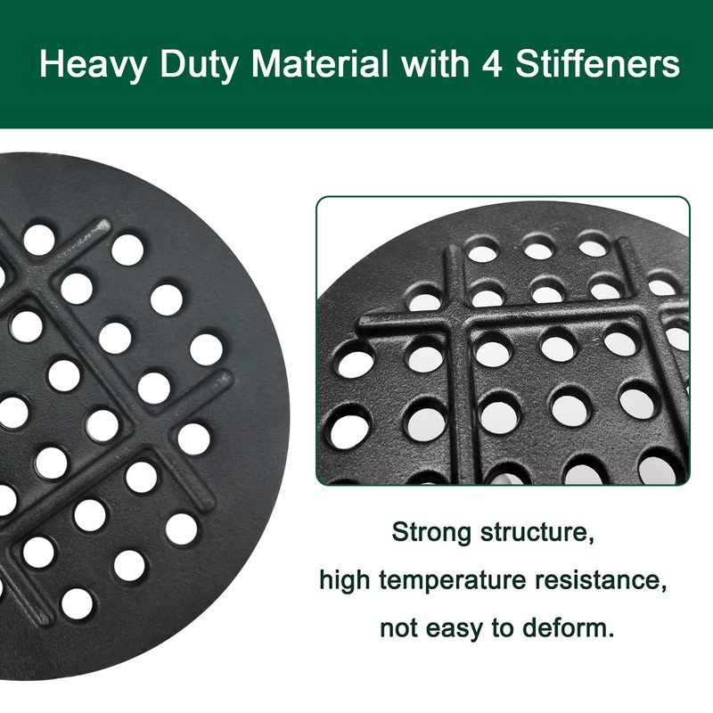 Quantfire 7.5" Cast Iron Bottom Fire Grate, BBQ High Heat