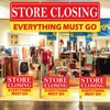 Fiwochic 4 Pcs Store Closing Everything Must Go Banner Signs