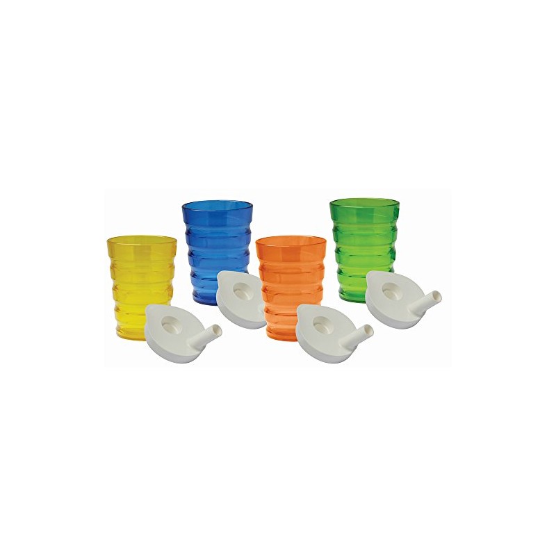 NRS Healthcare Easy Grip Beaker,200 ml, Pack of 4