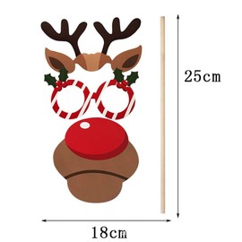 32 Pcs Christmas Photo Booth Props Kit, Christmas Selfie Prop DIY Christmas Photography Props Decorations, Christmas Party Props, for Christmas Theme Party Favors for Adults Kids