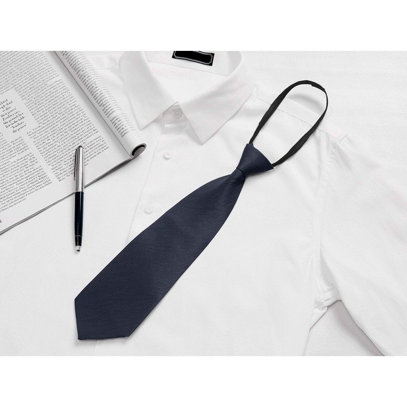 Allegra K One-Touch Necktie, 3.1 inches (8 cm), Solid Color,
