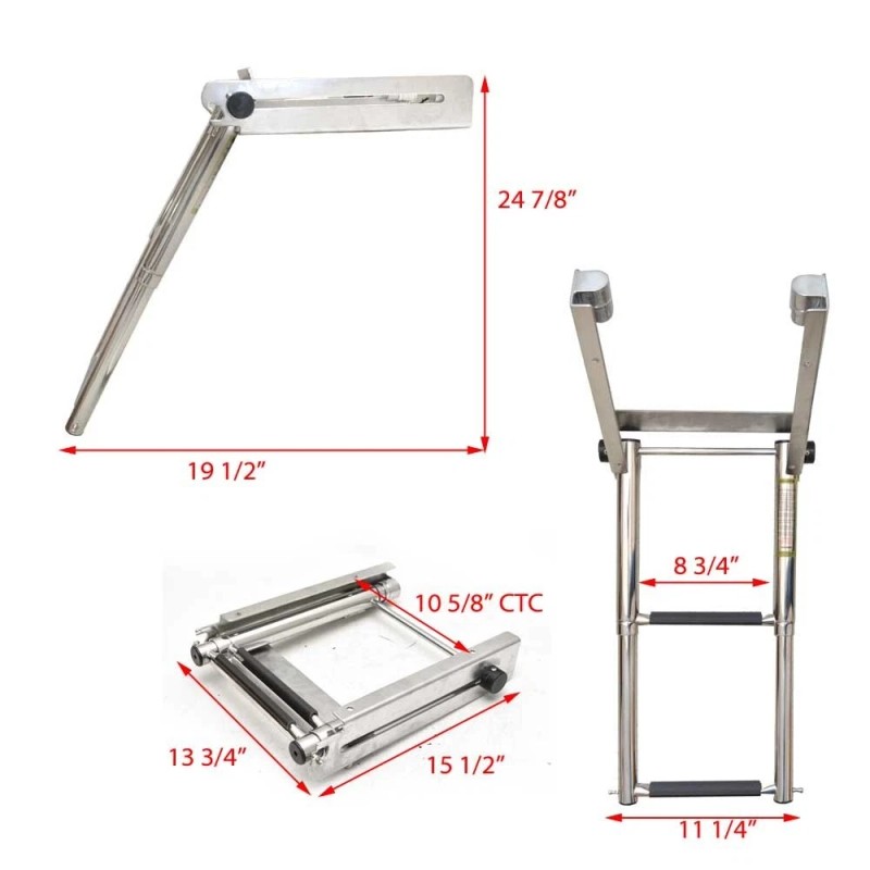 Challenger Hardware Boat Under Mount Ladder LTS-3 | 2 Step