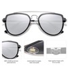 SOJOS Retro Polarized Double Bridge Sunglasses for Men Women Mirrored