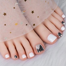 [MENOI7GE_64_64] Stick-on Easy DIY Toenail Nail Art (49340335) - 07.Black Heart／FREE / [MENOI7GE_64_64]붙이는 발이지셀프발톱네일 네일아트 (49340335) - 07.블랙하트／FREE