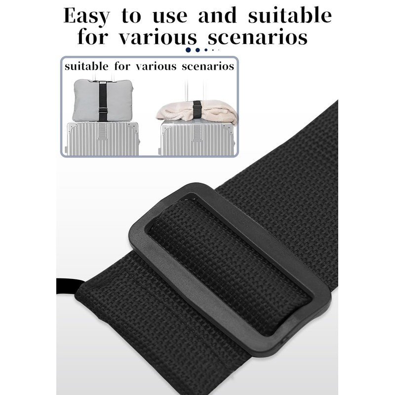 2Pcs Luggage Straps Bag Bungee Luggage Straps Suitcase Adjustable Belt，Add