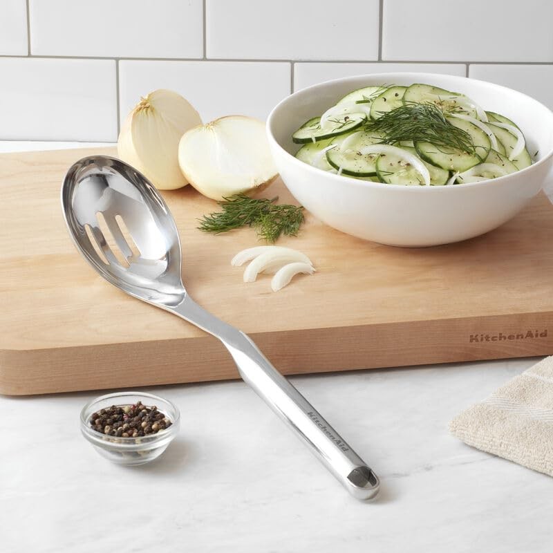 KitchenAid - Premium Slotted Spoon, Heat Resistant Stainless Steel Cooking