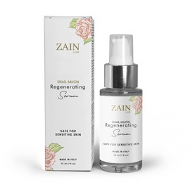 Suero Facial Regenerador De Mucina De Caracol Zain1 Con Ácido Hialurónico Y Rosa De Damasco Para Antienvejecimiento, Hidratación Y Luminosidad.       