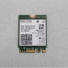 M23314-002 Killer 1675X Wireless LAN Card WiFi 6E Compatible with Intel M.2 WiFi Tri-Band Bt5.2 Replacement Parts