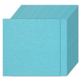 PATIKIL 20Sheets Light Blue Glitter Cardstock Paper, 12 x 12 in 250gsm Square Premium Sparkly Paper Craft Cardstock Paper for Scrapbook Card Making DIY Art Projects Wedding Party