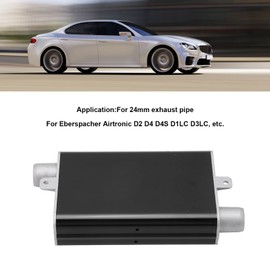 Heater Exhaust Muffler, Silencer Muffler Kit with Clamp Bracket, Exhaust Pipe Silencer, Aluminum Alloy Eberspacher Airtronic D2 D4 Upgraded Parking Heater Exhaust Pipe Muffler