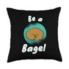 Healthy Round Bread Dog Bagels Throw Pillow, 18x18, Multicolor