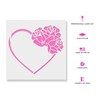 Heart with Roses Stencil Template for Walls and Crafts -