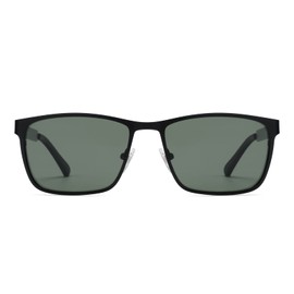 VIVIENFANG Full Metal Green Sunglasses for Men, Polarized UV Protection Men’s Sports Sun Glasses VF2204A