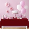 16 Pack Maroon Plastic Tablecloth for Rectangle Tables, Premium Decorative