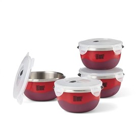 Cambridge ERIMWP4MTRI1R Robert Irvine Prep Bowls, Set of 4, Red