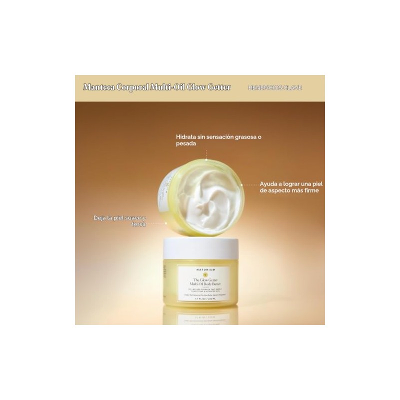 Naturium Manteca Corporal Batida Multiaceite Glow Getter, Crema Reafirmante Y