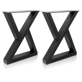 SAEZEPHYRS 16 Inch Bench Legs Metal Table Legs Coffee Table Legs Heavy Duty Furniture Legs End Table Legs, Set of 2, Black