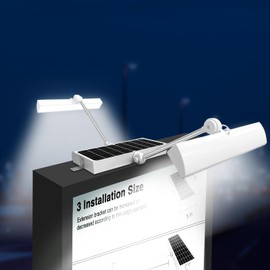 Double Solar Sign Lights Outdoors Wireless Billboard Light, 210Pcs LED 8000mAh Battery Solar Billboard Light,IP65 Waterproof, Signboard Lights for Real Estate Sign Posts Business Store House Address