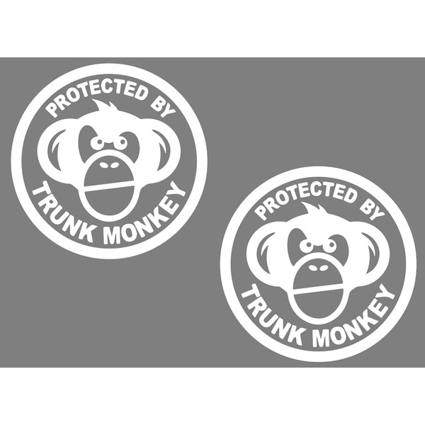 2 Pack - Protected by Trunk Monkey - No Tresspassing