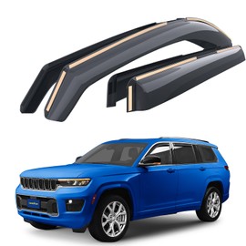 Goodyear Shatterproof in-Channel Window Deflectors for Jeep Grand Cherokee L 2021-2025, Rain Guards, Window Visors for Cars, Vent Deflector, Car Accessories, 4 pcs - GY008185