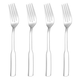 Chenshuo Silver Salad Forks, Mirror Polish Stainless Steel Forks Flatware Forks, New Kitchen Essentials Dinner Forks Cutlery Set, 7.95 Inches, 4 Piece