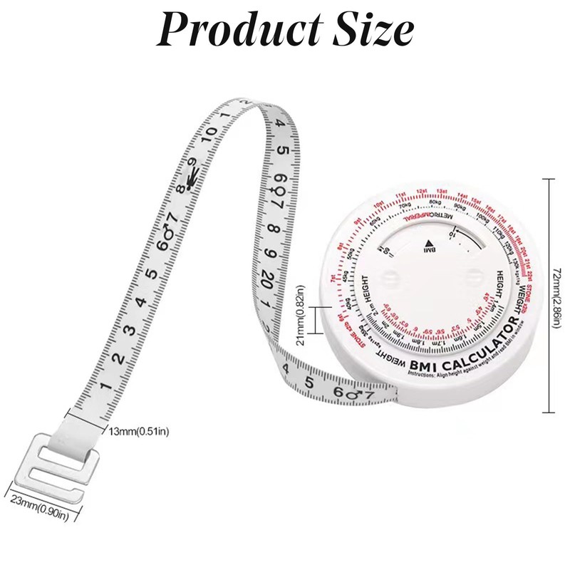 Haosie Tape Measure Body, BMI Body Tape Measure, 150 cm