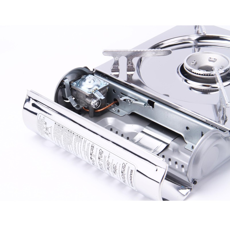 8,000 BTU Stainless Steel Butane Gas Portable Camping Stove