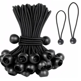 Bungee Cord with Ball, Elastic Bands, 20 Pack (20 cm and 30 cm Combination Set), Bungee Cord, Shock Cord, Elastic Rope, Perfect for Fixing, Storage, Camping, Tents