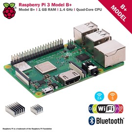 CanaKit Raspberry Pi 3 B+ (B Plus) with Premium Clear Case and 2.5A Power Supply