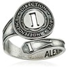 Alex and Ani "Numerology" Number One, Sterling Silver Spoon Ring,