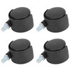 Walfront 4Pcs 1.5in Stem Casters Replacement 360 Degree Rotatable Universal