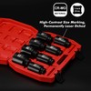 CASOMAN 8PCS 1/2"Dr. Deep Impact Socket Set-SAE, 1-9/16" to 2",