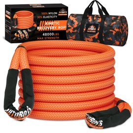 AUTOBOTS Kinetic Recovery Rope 1" x 30'(48,000lbs) Heavy Duty Kinetic Tow Rope for Truck ATV UTV SUV Offroad Recovery Kit