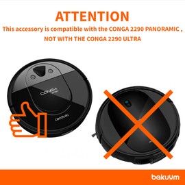 Pack of 4 HEPA Filters for Cecotec Conga Series 1690, 1890, 2090, 2290 Panoramic and 2690 Dust Tank Filter Needs to be mounted on housing