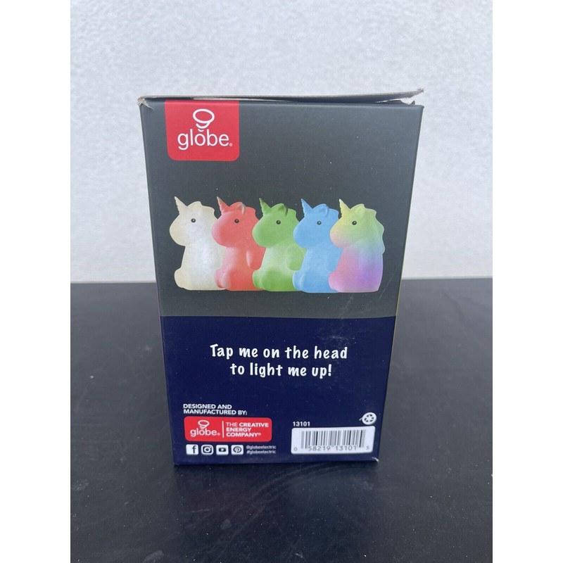 GLOBE Rylie Unicorn Multi Color LED Silicone Night Light Lamp