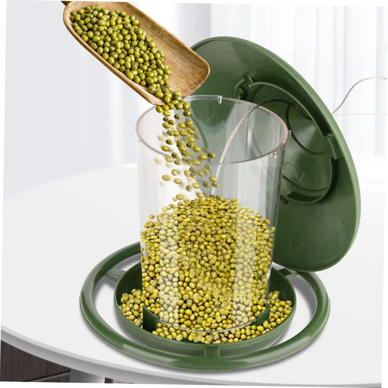 GRIRIW Automatic Wild Bird Feeder with Hook Durable Outdoor Hanging