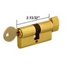 C.R. Laurence Brass Keyed Alike Cylinder Lock with Thumbturn By