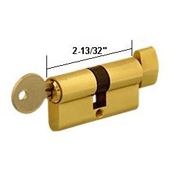 C.R. Laurence Brass Keyed Alike Cylinder Lock with Thumbturn By HandsOnCo