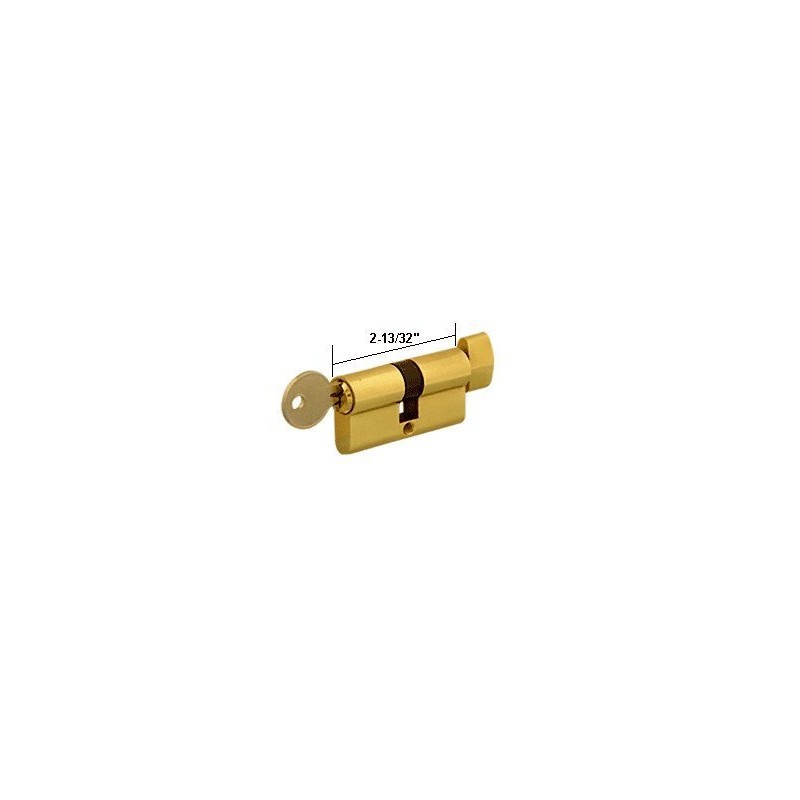 C.R. Laurence Brass Keyed Alike Cylinder Lock with Thumbturn By