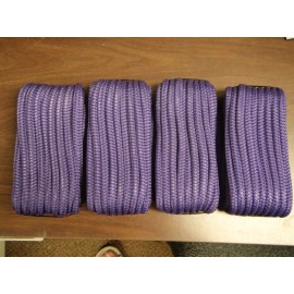Seachoice DOUBLE BRAID DOCK LINE 3/8" X 20 FEET PURPLE 50-39991 4 PACK 15" EYE SPLICE BOAT