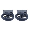30pcs Metal Cord Lock End Toggle Double Hole Spring Stopper