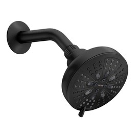 Moen Hydro Energetix Matte Black High Pressure Shower Head with Handheld Sprayer Featuring 8 Spray Settings, 200W0BL