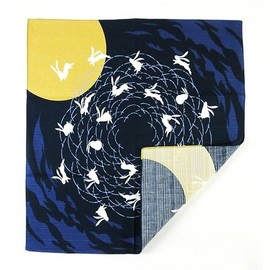 Maeda-senkou Furoshiki - Japanese Wrapping Cloth (Moon Dancing Rabbit) - 19 x 19 inches