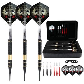 Cuesoul Dragon deluxe soft darts set, with luxury case, 16 g.