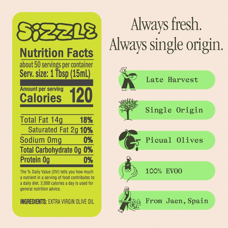 Graza Sizzle Extra Virgin Olive Oil, Cooking Oil - High