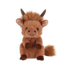 Apricot Lamb Diligent Cattle Plush Stuffed Animals for Kids, Soft Cute Plush Toys for Baby Girl and Boy, Fluffy Diligent Cattle Brown 6.3 Inches