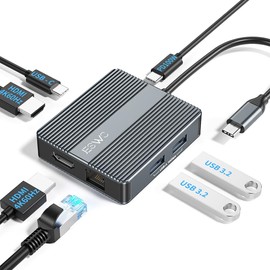 JESWO 7 en 1 HUB USB C para MacBook ProAirNeo, DELL, etc.