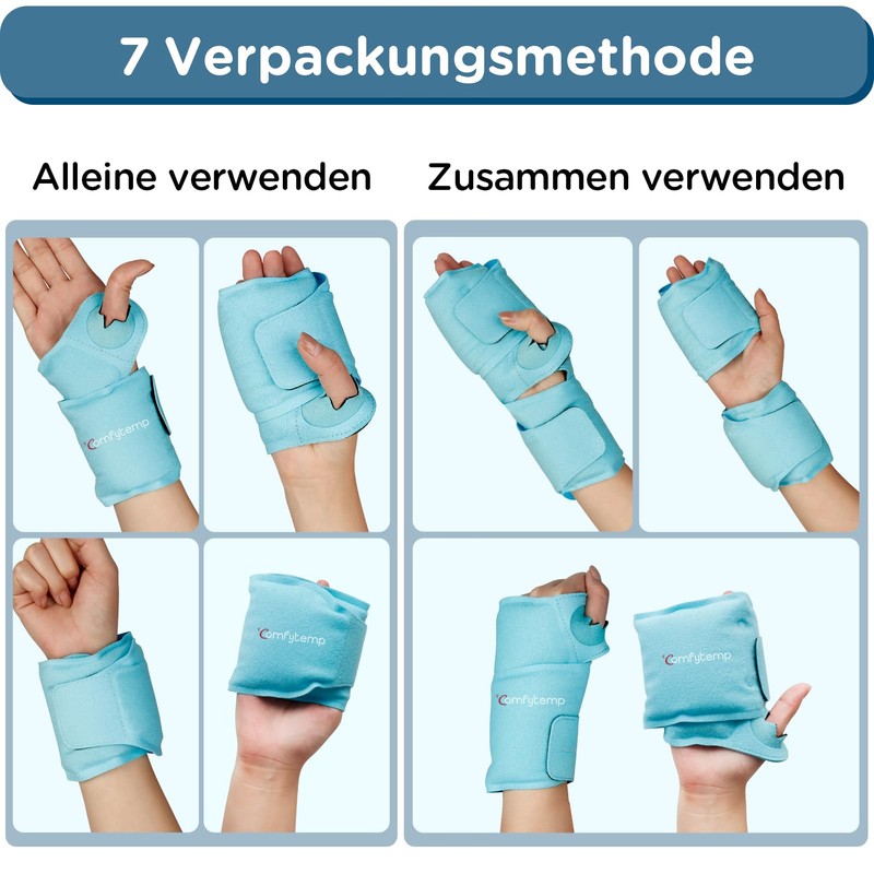 Comfytemp Cooling Cuff Wrist with Velcro Strap (2 Pieces), Gel