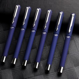 0.7MM Gel Pen, 1 Set Smooth Writing Pen, Fashionable Sign Pen, Black Ink Neutral Pen, School & Office Stationery Supplies:_Blue_6pcs