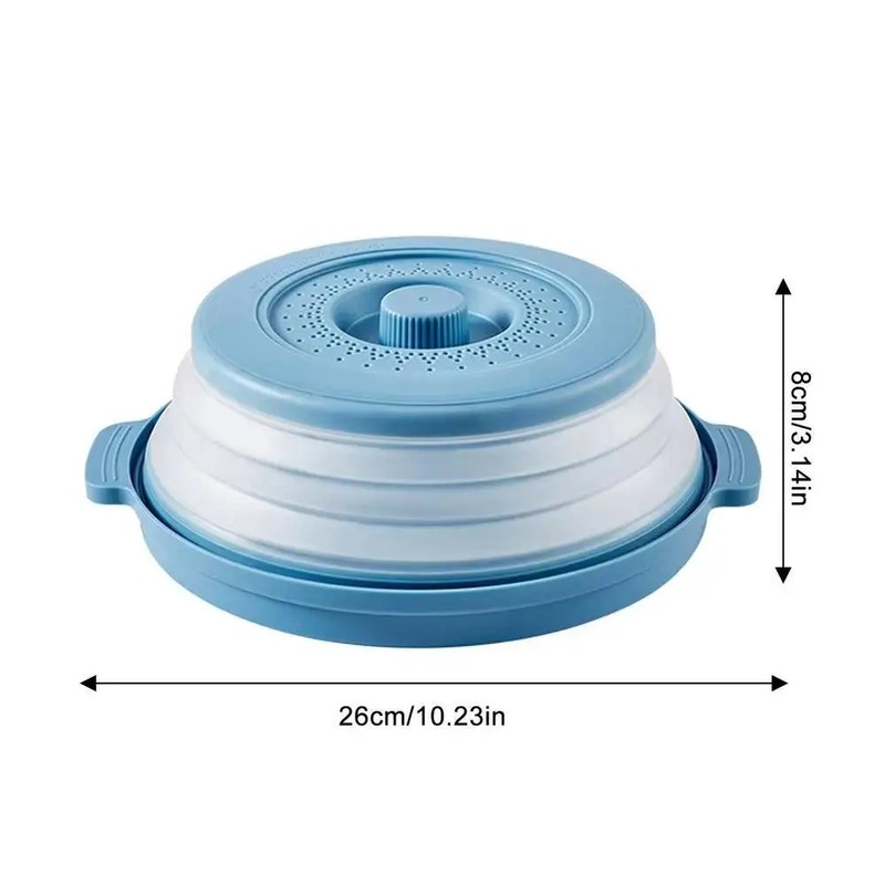 Collapsible Microwave Splatter Cover for Plates & Bowls – Foldable